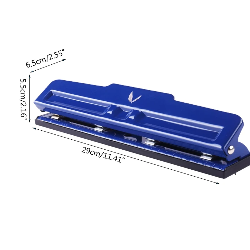 Portable 4 Hole Puncher 10 Sheets Capacity Adjustable with Positioning Ruler Chip Tray for Loose-leaf Notebooks | Канцтовары для