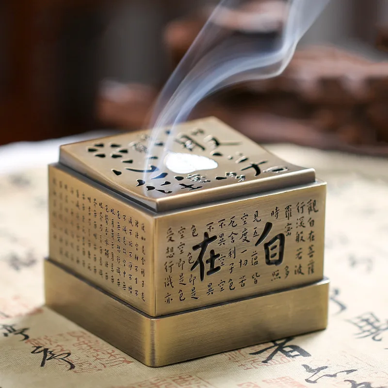 Курильница для благовоний 2 часа с катушкой сандаловое дерево кадило под старину