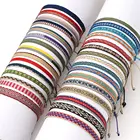 Плетеные браслеты GO2BOHO для женщин, узорчатые ювелирные изделия в стиле бохо, веревочный браслет, винтажные плетеные браслеты ручной работы из текстиля