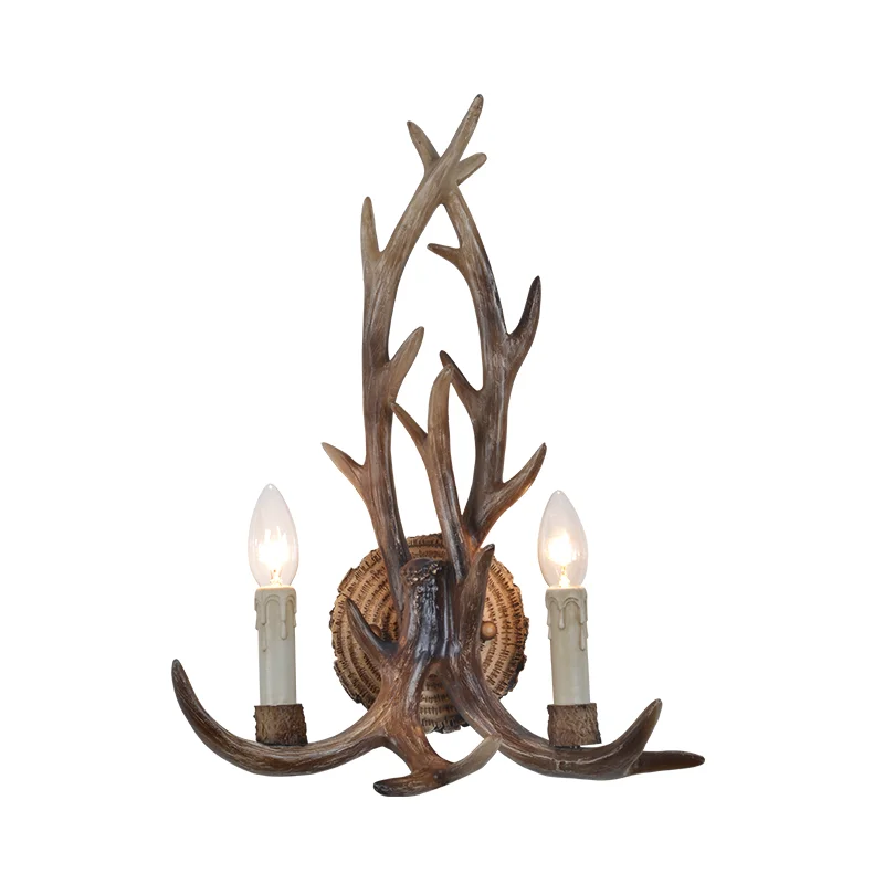 

Nordic style bar barber shop wall lamp retro deer head antler lamp modern personality stairwell decorative wall lamp LB42006