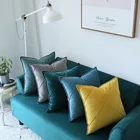 Современный диван, большая наволочка в клетку, одноцветная бархатная квадратная наволочки со стразами, декоративные подушки для покрытия подушек
