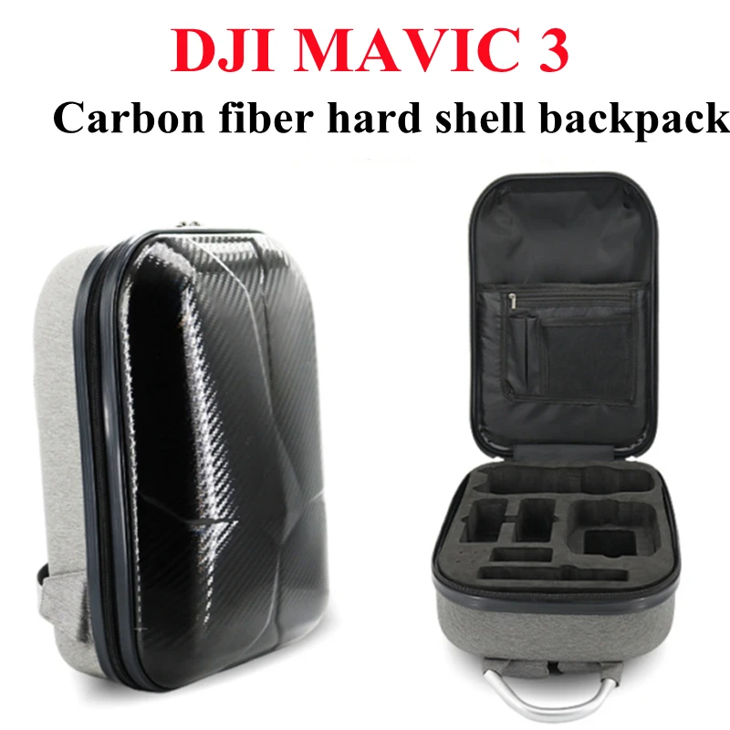 

DJI Mavic 3 Hardshell Case EVA Liner Shockproof Carbon Fiber Portable Box for DJI Mavic 3 Bag Waterproof Large Capacity Backpack