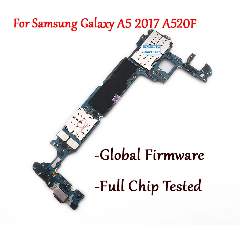 Протестированная материнская плата для samsung Galaxy A5 Duos A520 A520F A520F/DS логическая схема электронная панель полные чипы