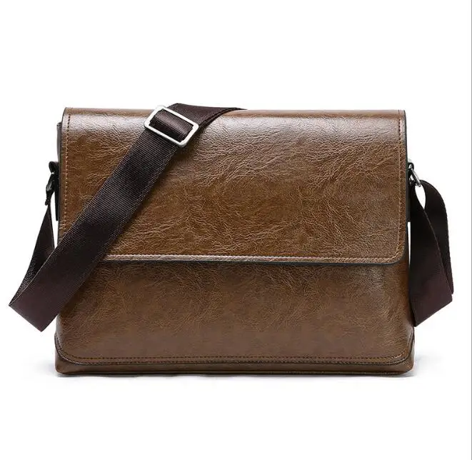 Деловой повседневный кожаный портфель для мужчин многофункциональная сумка на