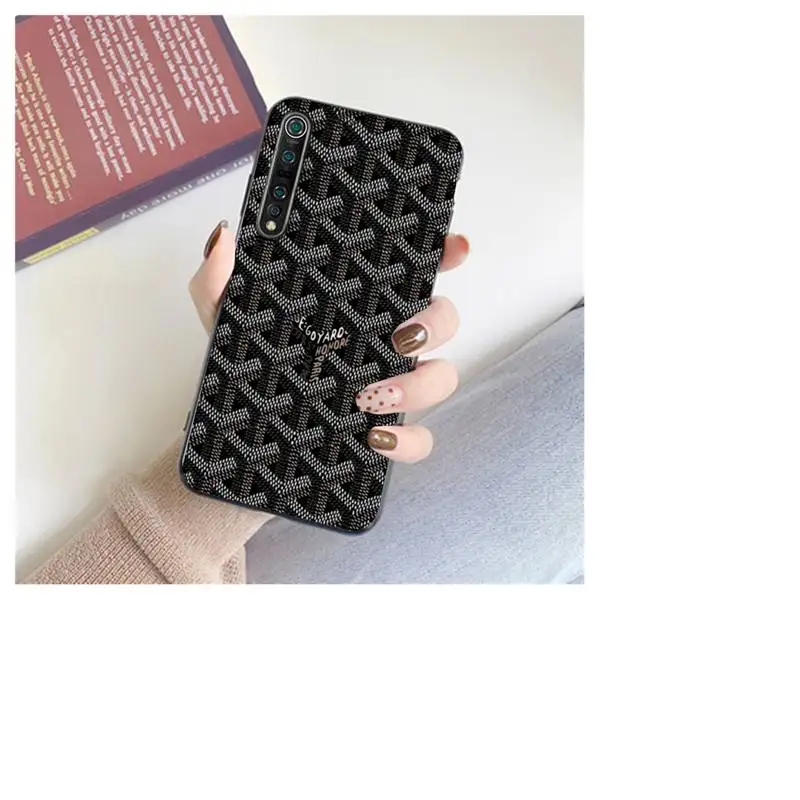 

Black Soft Silicone Goyards Design Phone Case For Xiaomi 8 9 Se 10 10pro Note 2 3 10 MIX2 S MAX2 3 F1 5X