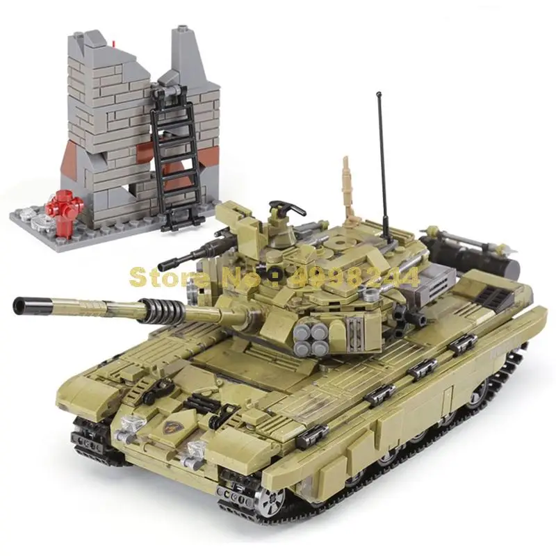 1386 Шт Военный танк скорпиона тигра строительный блок 5 кирпичей игрушка|Блочные