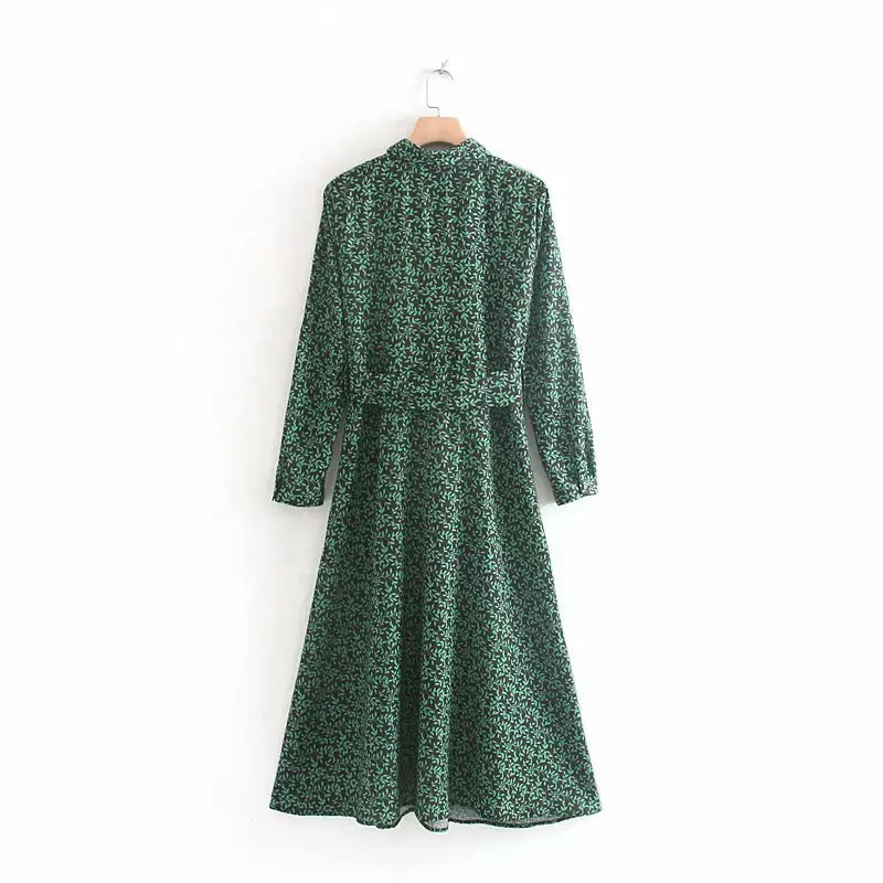 Популярное женское платье рубашка с принтом Старая Птица 55 9002 в европейском и