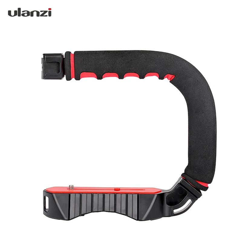 

Ulanzi U-Grip PRO U Shape Bracket Video Handle Handheld Stabilizer Grip Holder W/1/4"Screw Cold Shoe Mount For DSLR SLR Camera