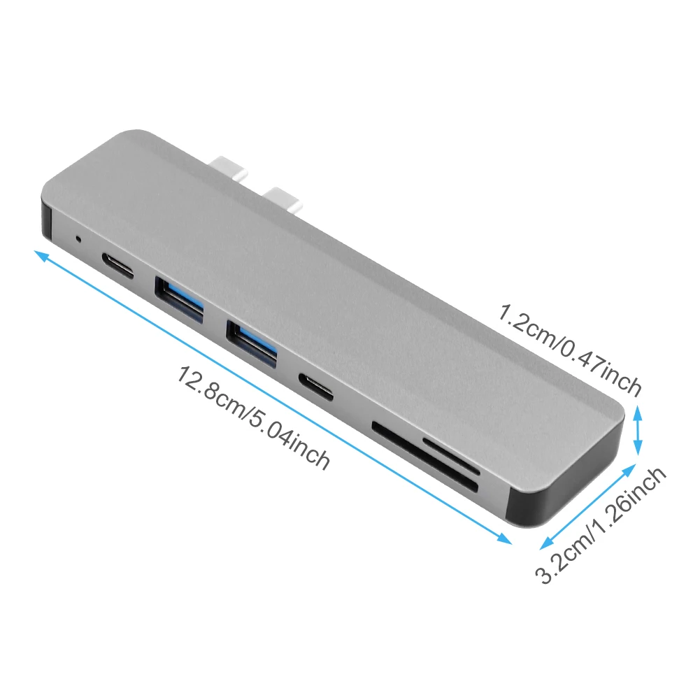 

7 in 1 USb C Hub USb 3.0 to HDMI 4K Adapter With SD TF Card Reader PD for MacBook Pro/Air USB Hub