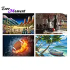 Алмазная живопись Ever Moment, картина с цветным пейзажем, квадратная Алмазная вышивка, ручная работа, домашняя стена, Docraction S2F2590