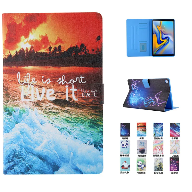 

8.0''Coque for Samsung Galaxy Tab A 8.0 2019 SM-T290 T295 T297 Tablet Print PU Leather Stand Case for Tab A 8.0 T290 Cover Cases