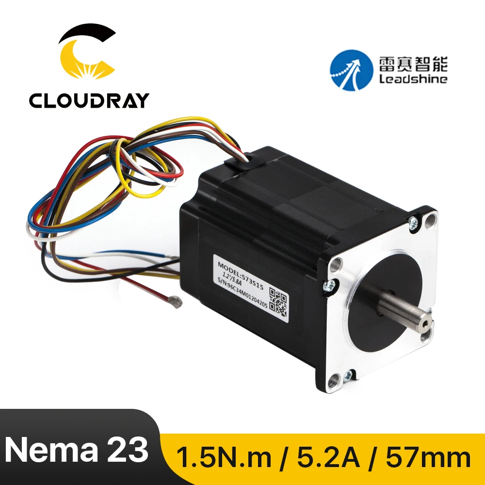 Шаговый электродвигатель Leadshine Nema23 57 мм 3 фазы 5 2 А 150 нсм (573S15) 6 выводов для 3D