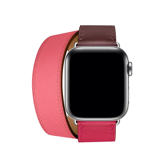 Серия SE 6/5/4/3/2/1 натуральная кожаный ремешок для наручных часов Apple Watch Double Tour 38 42 мм