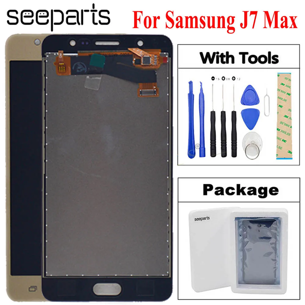ЖК-дисплей для Samsung J7 MAX с сенсорной панелью и дигитайзером в сборе 5 7 дюйма |