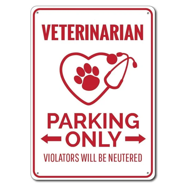 

Ветеринар, стояночный знак, металлический жестяной знак, знак ветеринара, ветеринарный знак, ветеринарный знак, подарок ветеринару