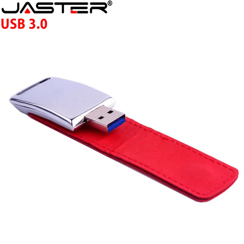 JASTER USB 3 0 логотип клиента металлический кожаный usb + Подарочная коробка флеш