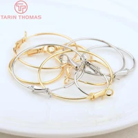 435610pcs 20x1 2mm 25x1 2mm 24k gold color brass round earrings hoop earring clip high quality diy jewelry making findings