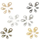 Застежка-карабин для изготовление браслета ожерелья сделай сам, металлические застежки-коннекторы для ювелирных изделий, 20 25 30 50 шт.