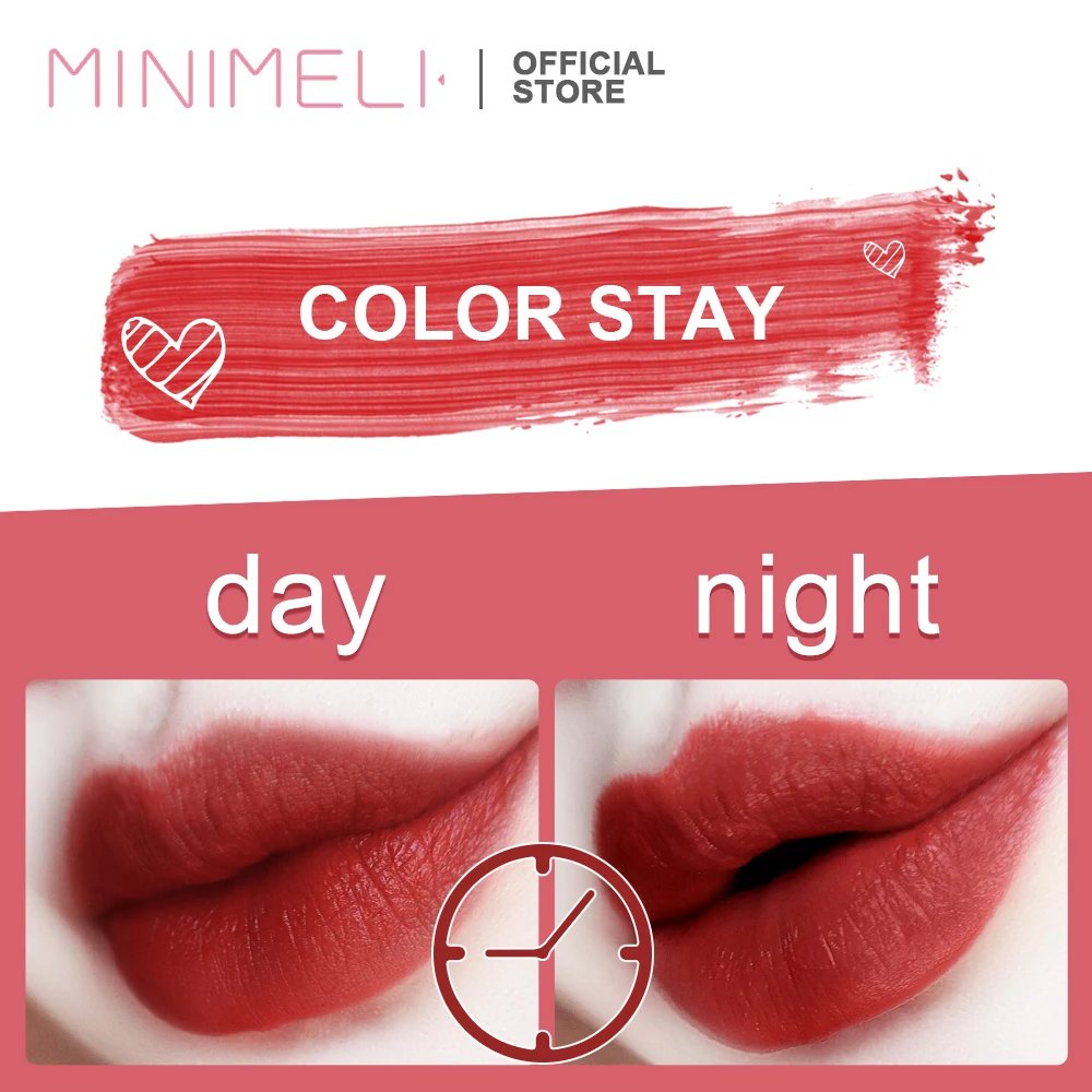 

MINIMELI Liquid Lipstick Makeup Lasting 12H Lip Stick Make Up 3 in 1 Matte Blusher Eyeshadow Nude Lip Gloss Cosmetics