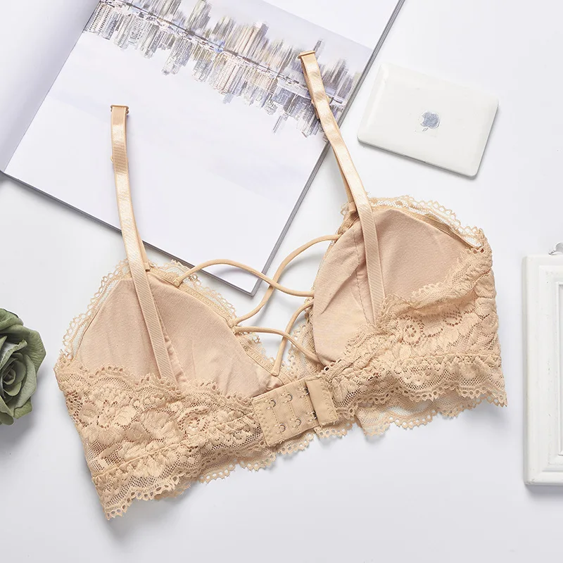 Кружевные цветочные Бюстгальтеры для женщин пуш-ап Bralette сексуальное нижнее