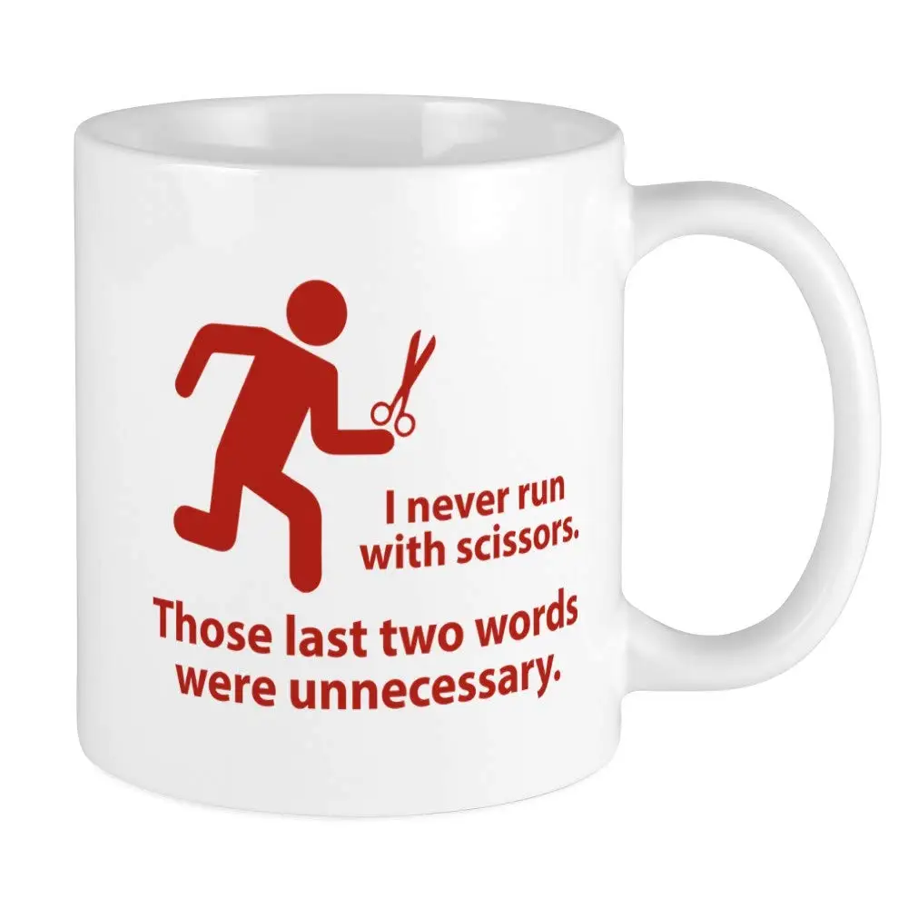 Я никогда не работать при помощи ножниц кружки пива Кофе Керамика Чай чашки