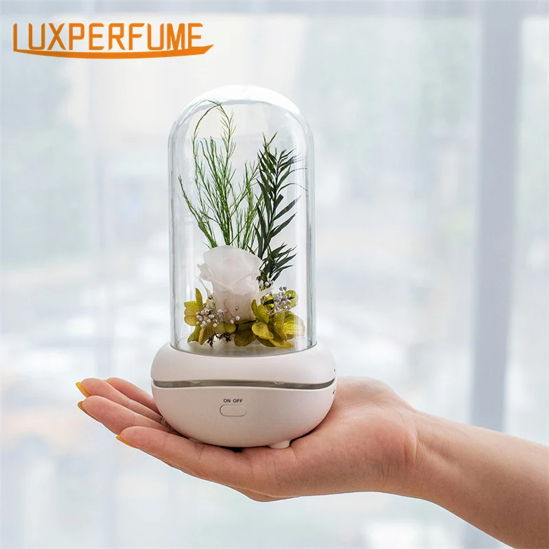 

Aromatherapy Scent Machine Colorful Lamp Essential Oil Aroma Diffuser Eternal Flower USB Charging With LED Night Light For Gift