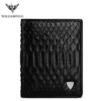 men wallet short genuine leather snakeskin bifold money wallet coin case holder cash pocket python skin black 2020
