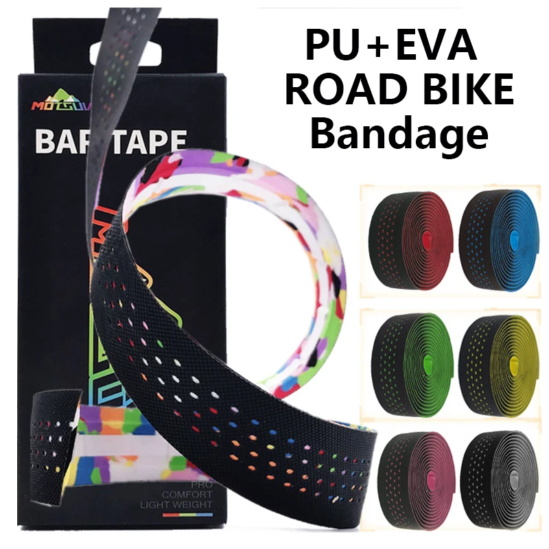

Road bicycle sport handle with bicycle strap anti slip breathable sweat absorbing silicone strapping Pu EVA leather handle belt