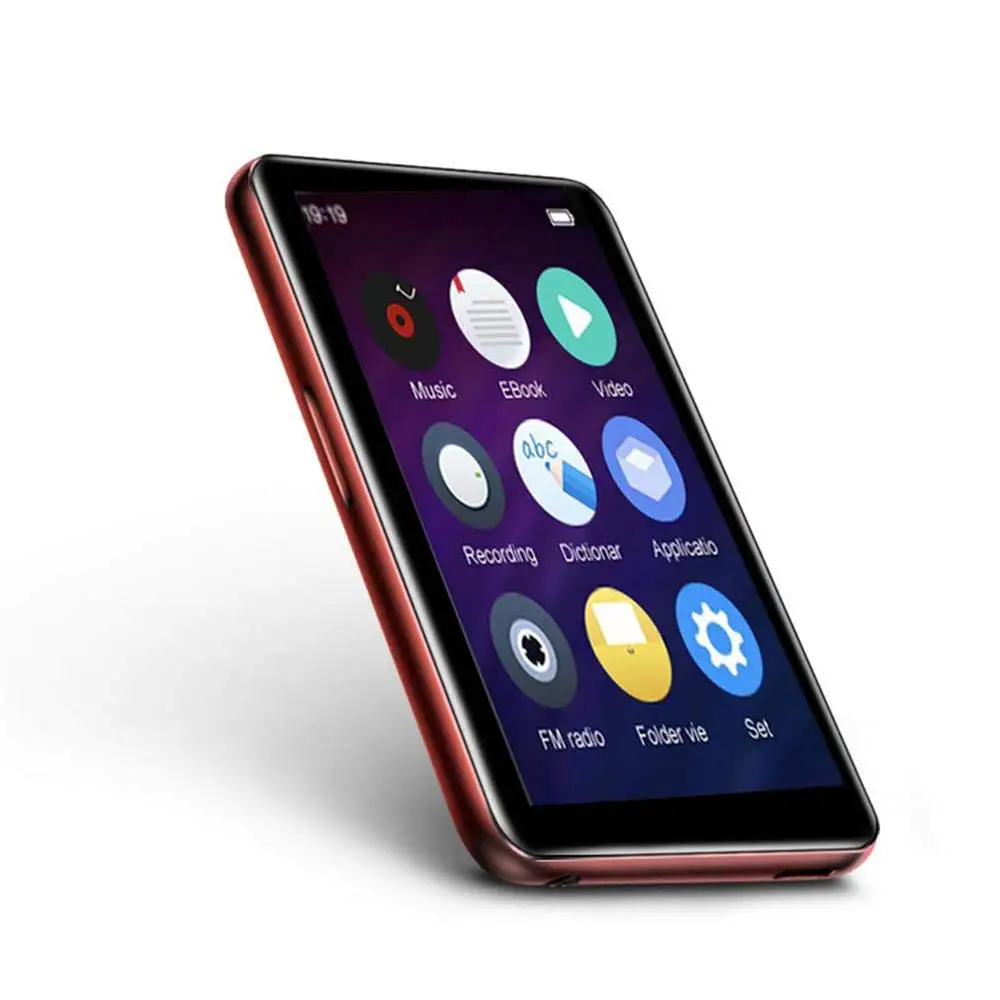 X5-mp3-RED Bluetooth 5,0 MP3 плеер с динамиком 2,5 дюймов полный сенсорный экран 16 Гб электронная книга FM радио HiFi Bluetooth без потерь музыка видео - Цвет: X5-mp3-RED