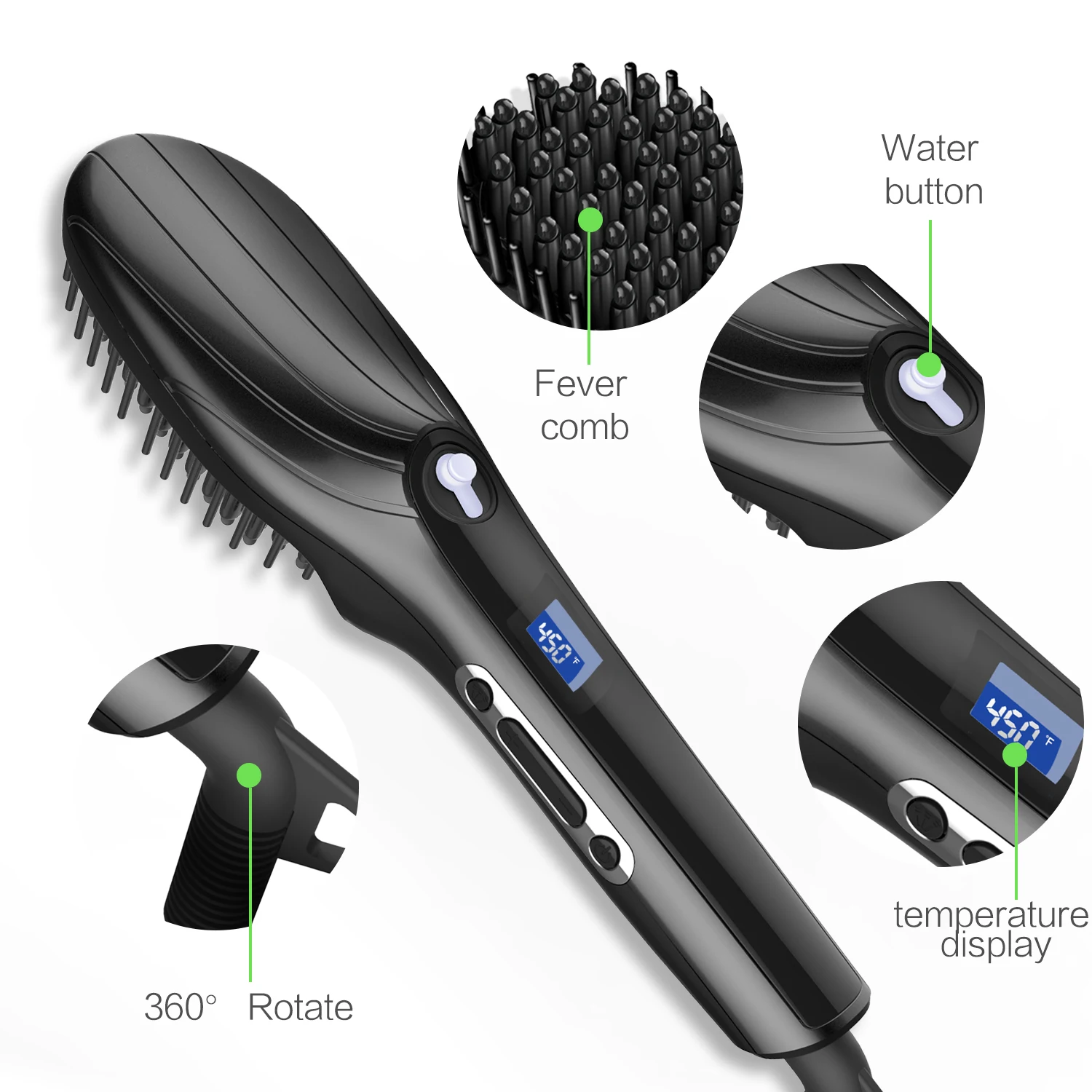 Профессиональная Паровая щетка для выпрямления волос горячая расческа Утюги