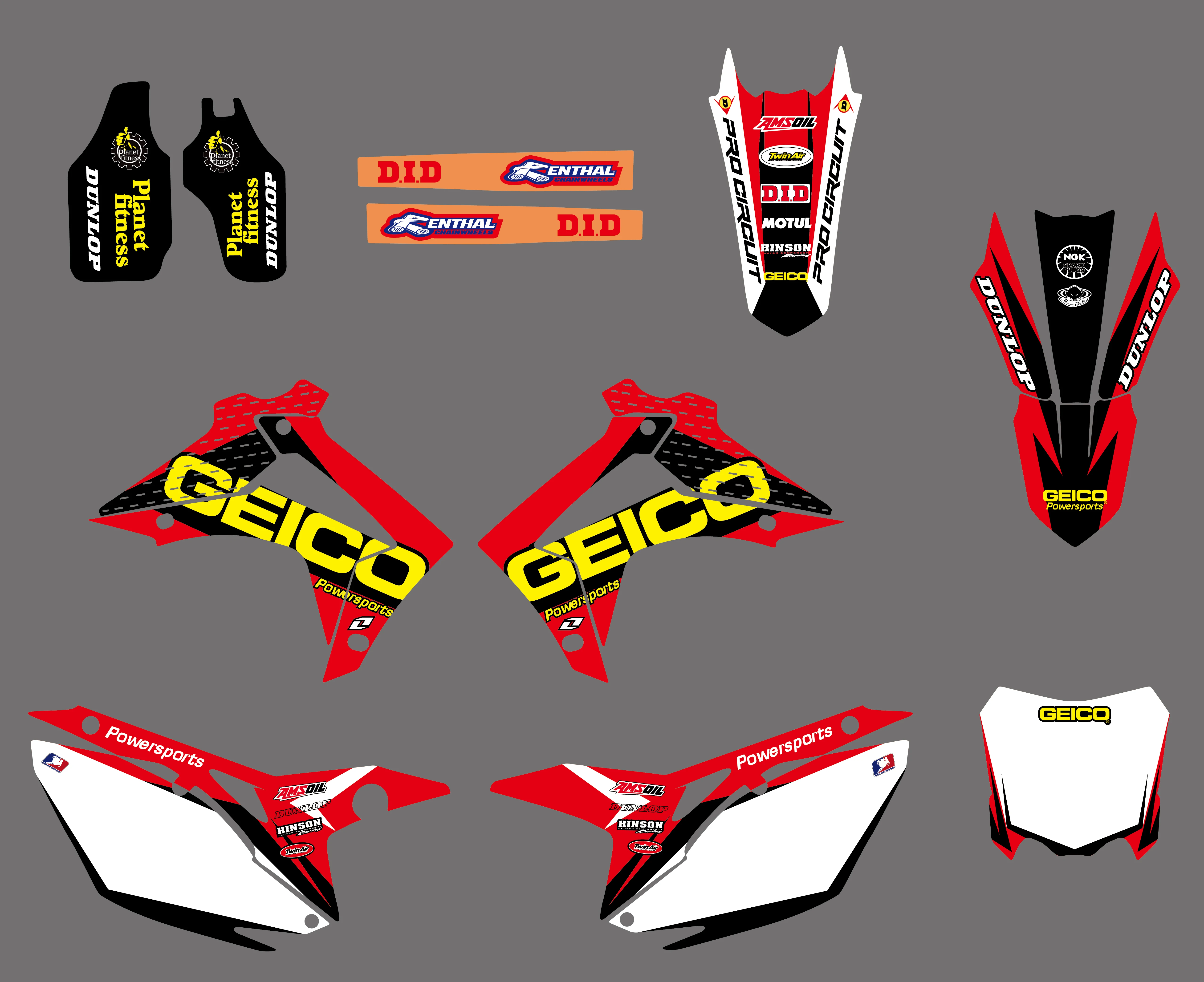 Наклейки и Переводные картинки NICECNC для мотоцикла Honda CRF250R CRF250 2014 2015 2016 CRF450R CRF450