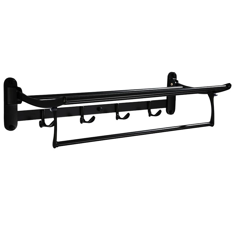 Подвижная алюминиевая вешалка для полотенец черный переносной стеллаж ванной и