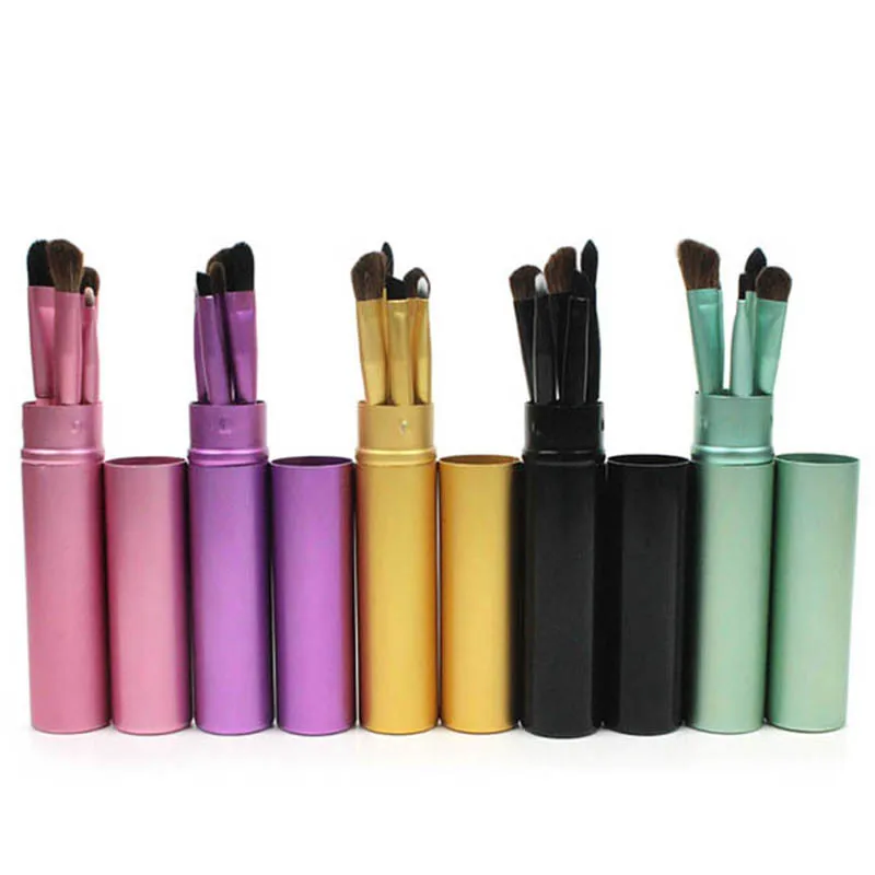 

5pcs/set Beginner Horsehair Fiber Hair Skin-friendly Makeup Brush Set Smoky Eyeshadow Eyeliner Concealer Brush