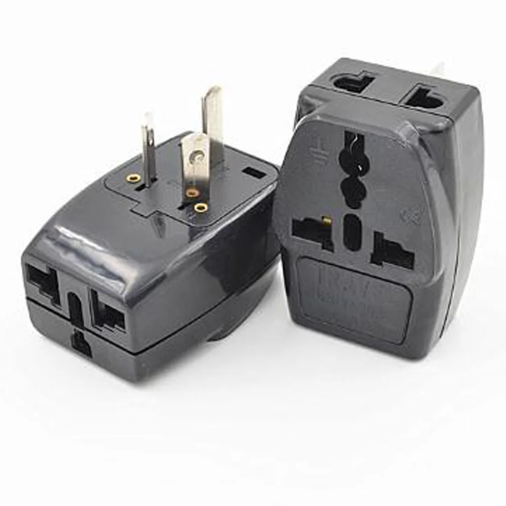 Black 10A/16A 250V 3-into-1 AU 3P electric plug AU/UK/US/EU to Australia new Zealand travel adaptor socket converter Type-D | Электроника