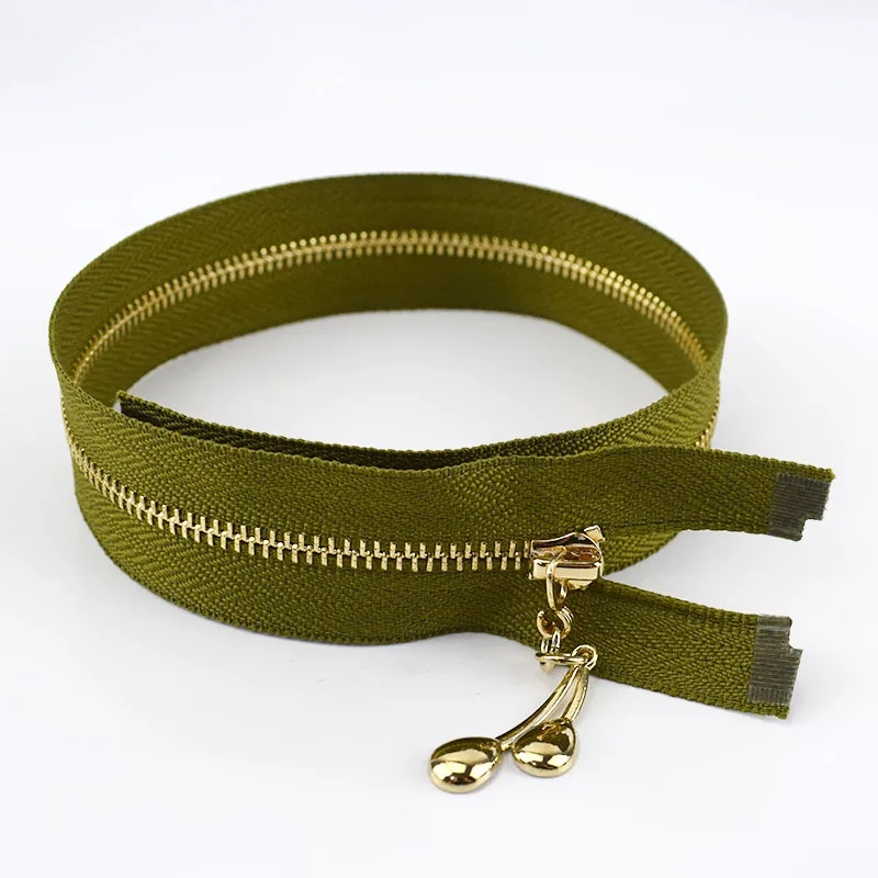 armygreen 2 шт 40 см 50 см 60см70см 3# металлическая молния Open-end воды падение шелдер молния для шитье сумок кошелек одежды аксессуары для шитья - Цвет: armygreen