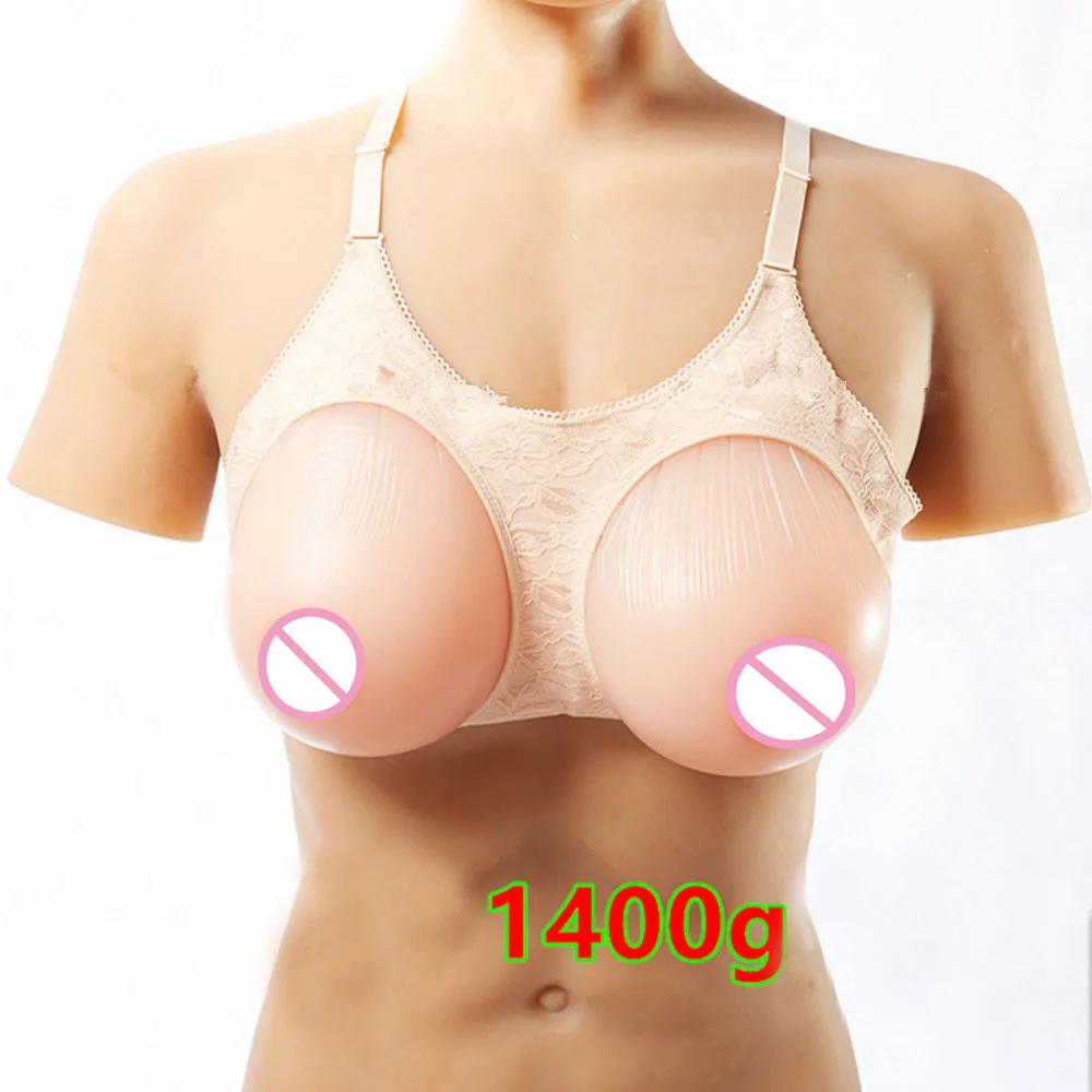 Hot Sale Artificial Soft Silicone Breast Form Fake Breasts with Underwear for Postoperative Boobs Enhancer 1200g-1600g