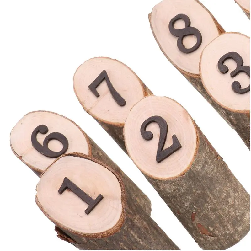 

Rustic 1-10 Wooden Table Numbers Wedding Birthday Party Centerpieces Decor