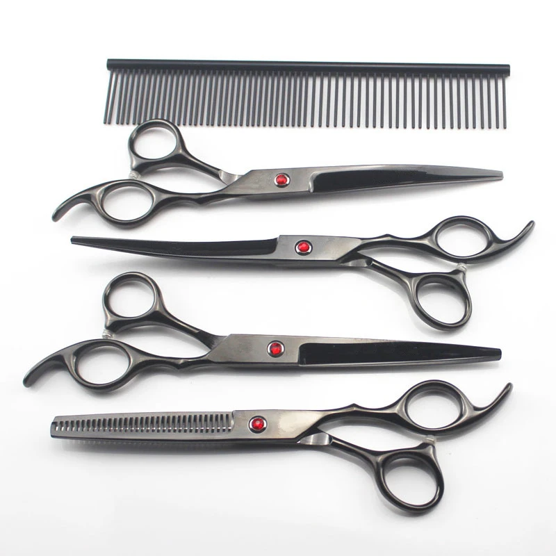 5 комплектов японские стальные ножницы для стрижки собак 7 дюймов | Ножницы волос