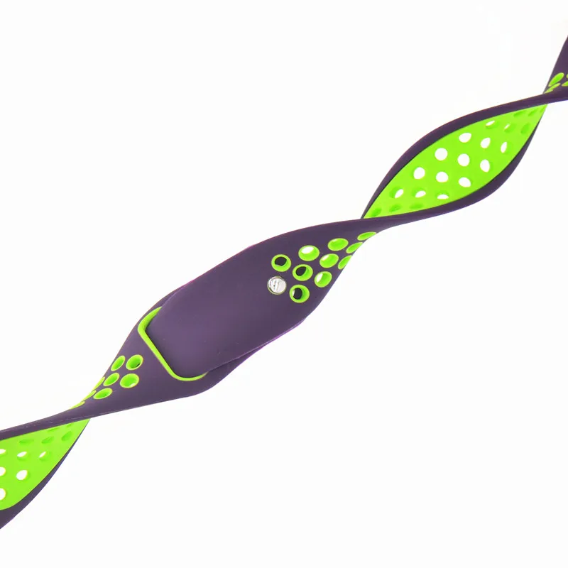 Purple and green 20 мм ремешок для часов samsung Galaxy Watch Active 40 мм SM-R500 большой силиконовый сменный спортивный мягкий ремешок - Цвет ремешка: Purple and green