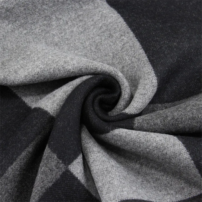

Fashionable Plaid Mens Thick Soft Warm Long Scarf Cashmere Men Scarves Shawl Wrap 30*180cm Christmas Gift To Man Winter