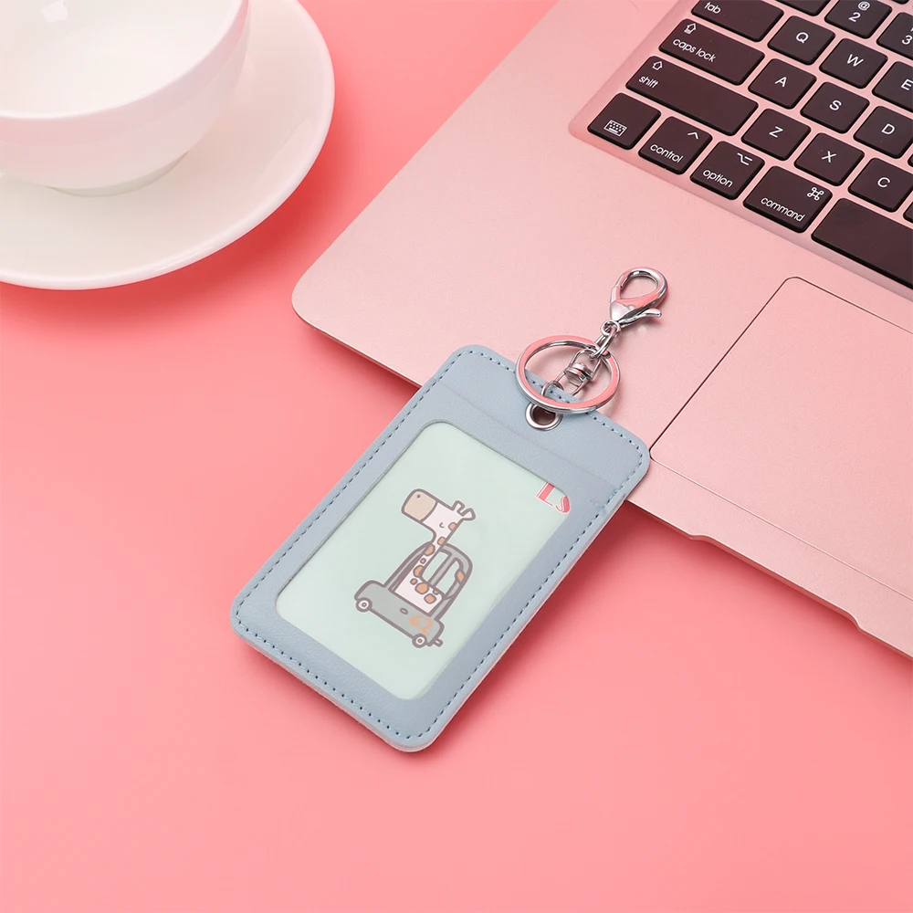 1 шт. портативный чехол для банковских автобусных карт бейдж чехол ID кредитный держатель для карт цельный брелок для ключей инструмент для работы в офисе защитный чехол
