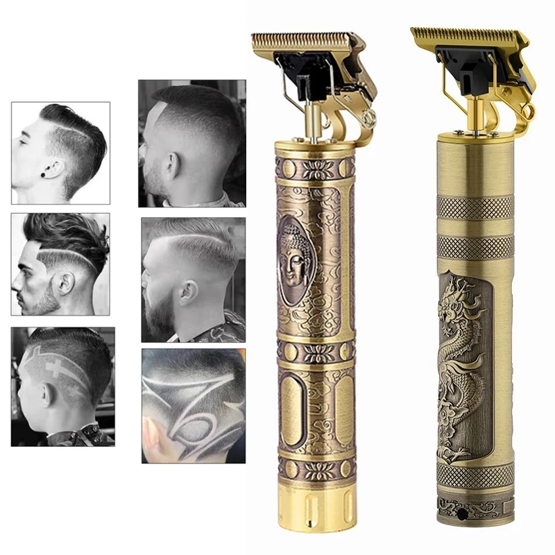 

Машинка для стрижки волос USB T9, профессиональный триммер для волос, электробритва, триммер для бороды, 0 мм, для мужчин