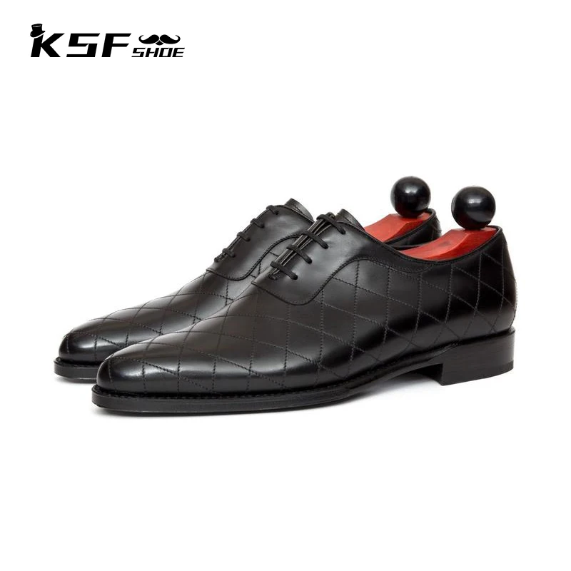 

KSF SHOE Oxford Shoes Men Dress Luxury Designer Fashion Handmade Original Business Genuine Leather Office Formal Shoes for Men