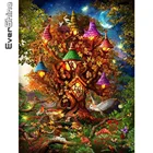 Evershine алмазная живопись дом 5D DIY Алмазная мозаика дерево Пейзаж Вышивка крестиком Сова Стразы картина подарок на Хэллоуин