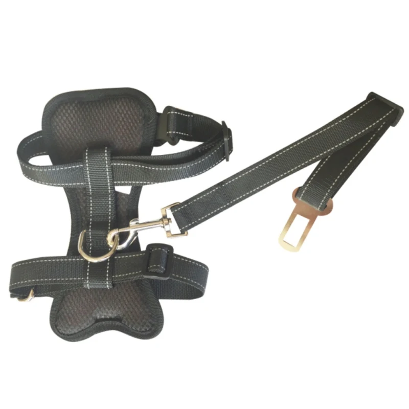 

Adjustable Pet Dog Puppy Harnesses Seat Belt Pet Car Seat Belt Dog Leash Lead Adjustable Vehicle Harness For Medium Large Dogs