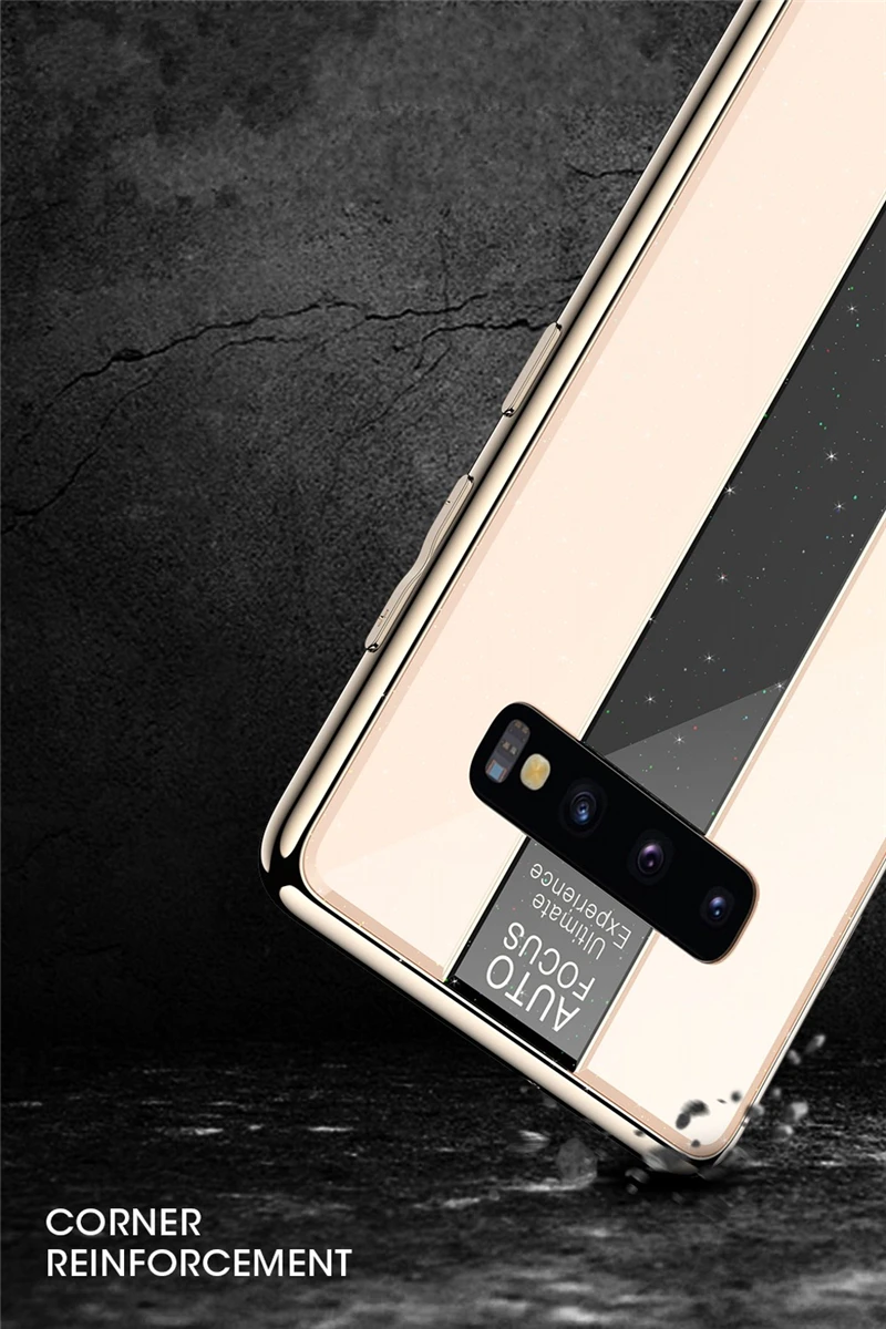 Чехол для samsung Note 10 plus Note 8 9, покрытие, зеркало из плексигласа, рамка из закаленного стекла, жесткая Противоударная задняя крышка для S10 Plus Lite