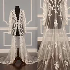 Свадебное пальто GOHYPDUG, белое пальто цвета слоновой кости с длинными рукавами, накидка-Болеро для свадебного платья