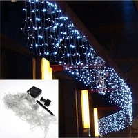 4m solar lamp string droop 0 6m solar garland icicle lights for outdoor garden fence balcony eaves corridor terrace decoration
