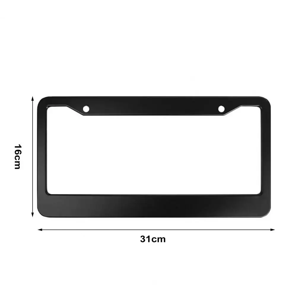 

2Pcs General American Modified Black License Plate Frame Cover Installation Safeguard Metal Car Modified License Plate Fram