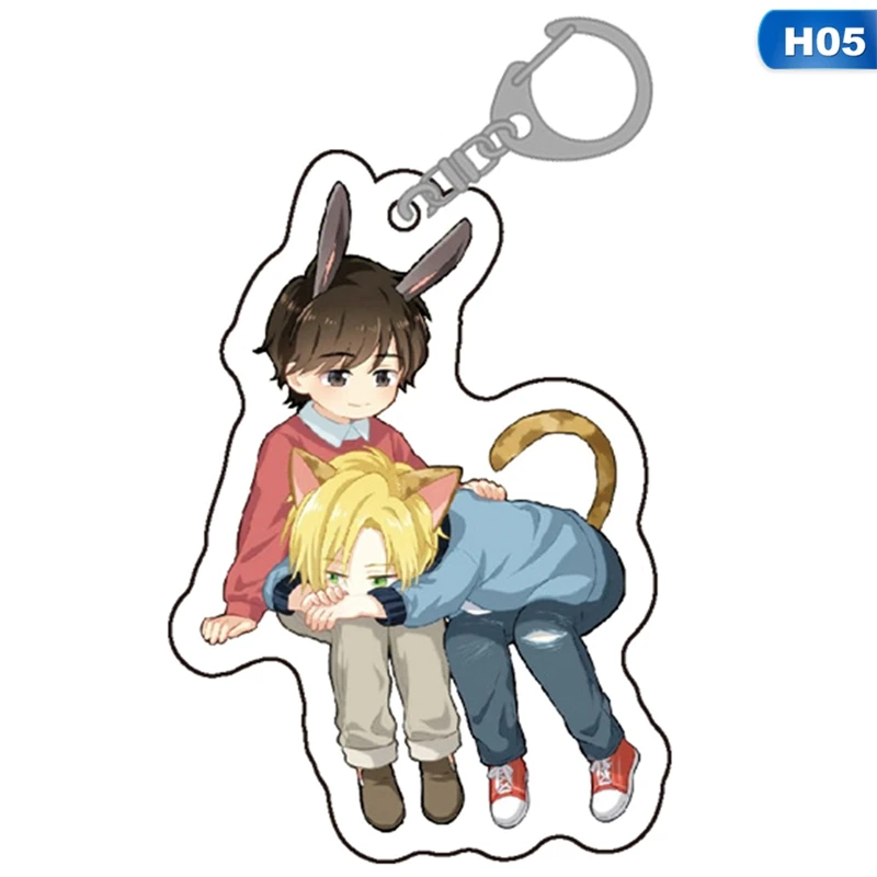 Аниме Банановая рыба вспомогательных Lin Keao деревня Косплэй акриловый брелок Шарм